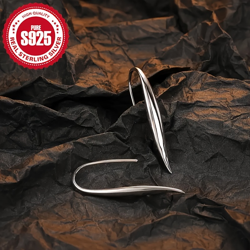 Women's S925 Silver Willow Hook Earrings — Versatile Daily Wear